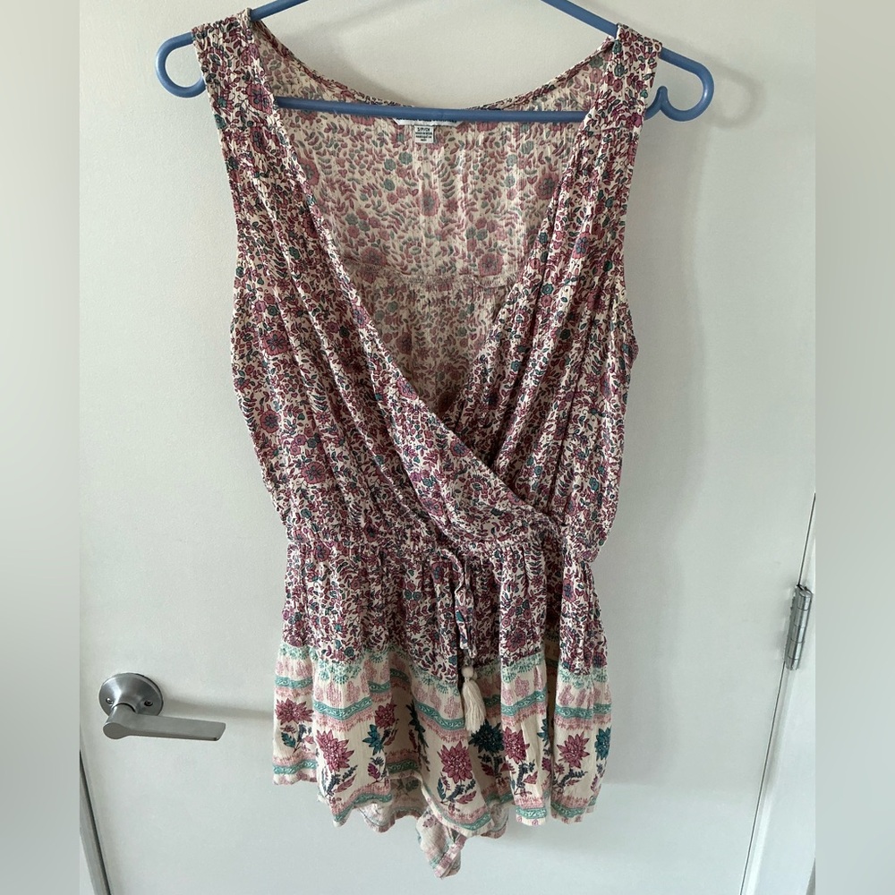 Boho Floral American Eagle Sleeveless Romper